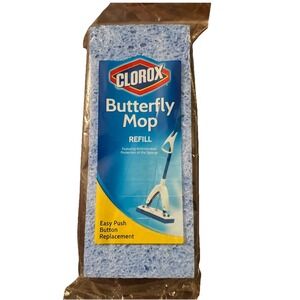 Clorox Butterfly Mop Refill Easy Push Button Replacement Discontinued NOS SEALED